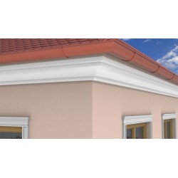 GW10 ELEWACYJNA FASETA, DECOSTYR, LISTWY STYROPIANOWE ELEWACYJNE, STYROPIANOWA LISTWA POD PODBITKĄ, SZTUKATERIA ZEWNĘTRZNA, STYR