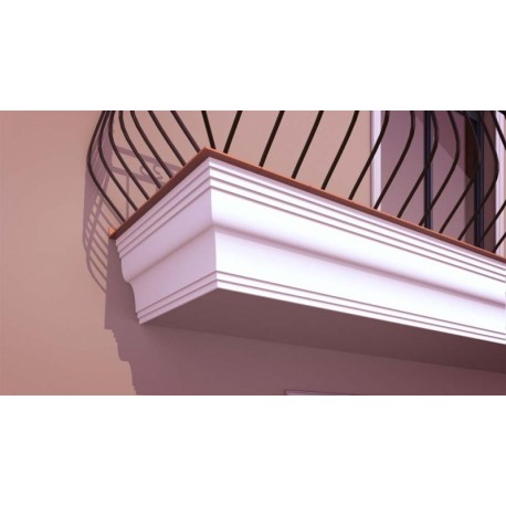 GB15 GZYMS BALKONOWY, DECOSTYR, SZTUKATERIA STYROPIANOWA, GZYMSY STYROPIANOWE, LISTWY STYROPIANOWE, GZYMSY ELEWACYJNE,