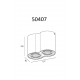 LAMPA SUFITOWA RONDOO ZUMA LINE, ZUMALINE RONDOO PODWÓJNA, CZARNA LAMPA RONDOO, RONDOO ZUMALINE PODWÓJNA, 50407-BK Zuma Line
