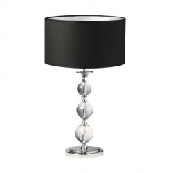 LAMPA STOŁOWA REA RLT93163-1B Zuma Line, lampy stołowe, nowoczesne, czarne, do sypialni, metal, tkanina, designerskie, stylowe