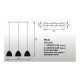 LAMPA WISZĄCA PICO, pico, lampy wiszące, MD9023-3B BLACK, Zuma Line, oświetlenie, potrójna lampa, nowoczesna, elegancka