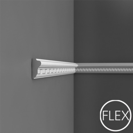 PROFIL ŚCIENNY FLEX P6020F LUXXUS ORAC DECOR, SZTUKATERIA DEKORACYJNA, ELASTYCZNA, ZDOBIONA ORNAMENTEM, LISTWY KLASYCZNE