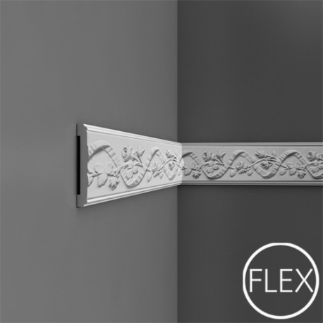 PROFIL ŚCIENNY FLEX P7010F LUXXUS ORAC DECOR, SZTUKATERIA, ŚCIENNA, ELSTYCZNA, GIĘTKA, KLASYCZNA, Z ORNAMENTEM