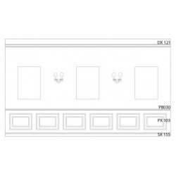 PROFIL ŚCIENNY P8030* LUXXUS ORAC DECOR, SZTUKATERIA, ELEGANCKA, STYLOWA, KLASYCZNA, BAROKOWA, ODPORNA, WODOODPORNA