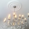 ROZETA R09 LUXXUS ORAC DECOR, SZTUKATERIA, WEWNĘTRZNA, KLASYCZNA, GŁADKA, OKRĄGŁA, BEZ ORNAMENTÓW, WYTRZYMAŁA