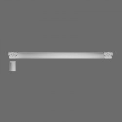 PILASTER K200 LUXXUS ORAC DECOR, WĄSKI, TRZON, ŻŁOBIONY, KLASYCZNY, SZTUKATERIA, ŚCIENNY, ŚCIENNA, WYTRZYMAŁA