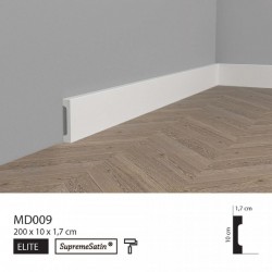 MD009P LISTWA PRZYPODŁOGOWA MARDOM DECOR ELITE PREMIUM MALOWANE LAKIEREM SZTUKATERIA GŁADKIE LISTWY PODŁOGOWE PROSTE