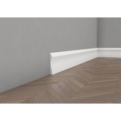 QS003P, LISTWA PRZYPODŁOGOWA, MARDOM DECOR, ELITE, PREMIUM, SZTUKATERIA, GŁADKA, NOWOCZESNA, BIAŁA, BIAŁE LISTWY PODŁOGOWE