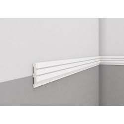 LISTWA ŚCIENNA MDD411 Frezowana biała Mardom Decor