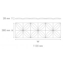 FLOWER, PANEL, 3D, NMC, ARSTYL, ścienne dekoracje, dekoracje ścienne, poliuretan, panele, 3d, sztukateria