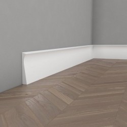 BIAŁA LISTWA PRZYPODŁOGOWA QS004 MARDOM DECOR z kolekcji Elite SZTUKATERIA GŁADKA NOWOCZESNA ODPORNA