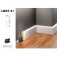 LISTWY PRZYPODŁOGOWE, LMDF-01, CREATIVA, MDF, LISTWA PODŁOGOWA, GŁADKA, MOCOWANA NA KLIPS,COKÓŁ, NOWOCZESNA, LMDF01
