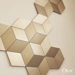 W105, PANEL ŚCIENNY 3D, ROMB, ORAC DECOR, LUXXUS, ROMBUS, DEKORACJE, DEKORACJA, ŚCIENNA, GŁADKA, GEOMETRYCZNE FIGURY, NOWOCZESNY