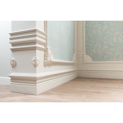 LISTWA PRZYPODŁOGOWA, SX118, LUXXUS ORAC DECOR , SZTUKATERIA, KLASYCZNA, BIAŁA, PODŁOGOWA, DEKORACYJNA, WODOODPORNA, WYSOKA
