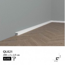 QL021P MAŁA GŁADKA LISTWA PRZYPODŁOGOWA MARDOM DECOR PURE TOMASZA RYGALIKA LISTWY PRZYPODŁOGOWE POMALOWANE BIAŁE NOWOCZESNE
