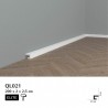 QL021P MAŁA GŁADKA LISTWA PRZYPODŁOGOWA MARDOM DECOR PURE TOMASZA RYGALIKA LISTWY PRZYPODŁOGOWE POMALOWANE BIAŁE NOWOCZESNE