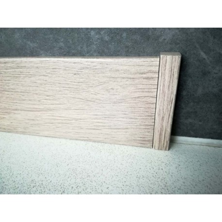 DĄB JAŚMIN, LISTWA PRZYPODŁOGOWA MDF LAMINOWANA 78mm, CEZAR FU80L, GŁADKA, NOWOCZESNA, DEKORPLANET