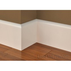 LINEA 150, LAGRUS, GŁADKA, LAKIEROWANA, BIAŁA, LISTWA PRZYPODŁOGOWA MDF, LAKIEROWANA LISTWA MDF, BIAŁA MDF, DEKORPLANET, BIAŁE L