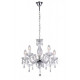 Magnolia, Zuma Line MAGNOLIA RLD94016-5A, BIAŁA LAMPA WISZĄCA MAGNOLIA, BIAŁA LAMPA GLAMOUR, 
