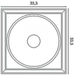KASETON ŚCIENNY, W122 ORAC DECOR, PANEL ŚCIENNY, 3D PANEL, DEKORACYJNE PANELE ŚCIENNE, KASETONY SUFITOWE, POLIURETANOWE PANELE, 