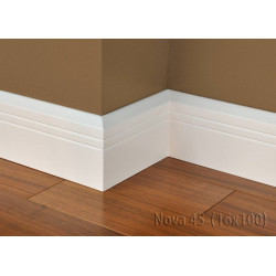 BIAŁA LISTWA MDF, NOVA 45 LAGRUS PLUS, LISTWA PRZYPODŁOGOWA MDF, WODOODPORNA LISTWA MDF, BIAŁE LISTWY MDF, LISTWY LAGRUS