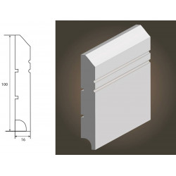 BIAŁA LISTWA MDF, NOVA 45 LAGRUS PLUS, LISTWA PRZYPODŁOGOWA MDF, WODOODPORNA LISTWA MDF, BIAŁE LISTWY MDF, LISTWY LAGRUS