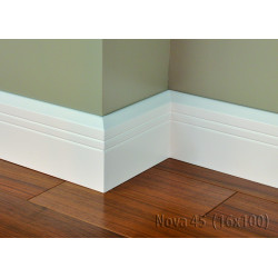 BIAŁA LISTWA MDF, NOVA 45 LAGRUS PLUS, LISTWA PRZYPODŁOGOWA MDF, WODOODPORNA LISTWA MDF, BIAŁE LISTWY MDF, LISTWY LAGRUS