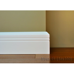 BIAŁA LISTWA MDF, NOVA 45 LAGRUS PLUS, LISTWA PRZYPODŁOGOWA MDF, WODOODPORNA LISTWA MDF, BIAŁE LISTWY MDF, LISTWY LAGRUS