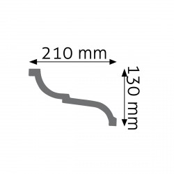 LISTWA PRZYSUFITOWA, LGG-31, CREATIVA, SZEROKI ELEMENT, DEKORACJI, GŁADKI, BIAŁY, SZTUKATERIA KLASYCZNA, WEWNĘTRZNA