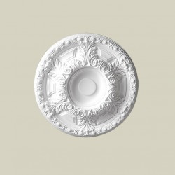 ROZETA R-14 CREATIVA DEKORACJA SUFITOWA, ORNAMENTOWANA, DOBRZE WYKONANA, LEKKA, ODPORNA, KLASYCZNA BIAŁA Z MOŻLIWOŚCIĄ MALOWANIA