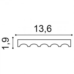 PILASTER K200 LUXXUS ORAC DECOR, WĄSKI, TRZON, ŻŁOBIONY, KLASYCZNY, SZTUKATERIA, ŚCIENNY, ŚCIENNA, WYTRZYMAŁA