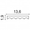 PILASTER K200 LUXXUS ORAC DECOR, WĄSKI, TRZON, ŻŁOBIONY, KLASYCZNY, SZTUKATERIA, ŚCIENNY, ŚCIENNA, WYTRZYMAŁA