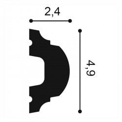 PROFIL ŚCIENNY P1020 LUXXUS ORAC DECOR, LISTWY ŚCIENNE, SZTUKATERIA ORNAMENTALNA, KLASYCZNA, ZDOBIONA, PANEL ŚCIENNY