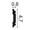 PROFIL ŚCIENNY PX144* AXXENT ORAC DECOR, LISTWY ŚCIENNE, SZTUKATERIA, KLASYCZNA, WODOODPORNA, LEKKA