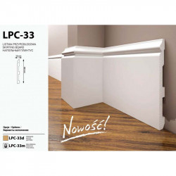 LPC-33M CREATIVA, LISTWA PRZYPODŁOGOWA, LISTWY PODŁOGOWE BIAŁE, LISTWY PRZYPODŁOGOWE BIAŁE, BIAŁE LISTWY PODŁOGOWE, DEKORPLANET