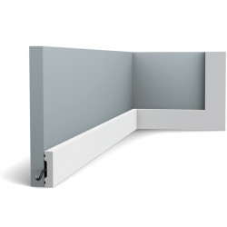 LISTWA PRZYPODŁOGOWA, DX162-2300, dx162, sx162, ORAC DECOR, LISTWA PODŁOGOWA, ŚCIENNA, SUFITOWA, GŁADKA, BIAŁA, LISTWY PRZYPODŁO