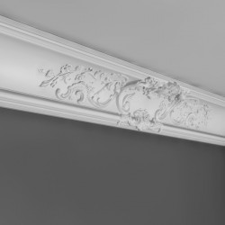 C338A Orac Decor dekor gzymsowy z elementami florystycznymi idealny do przełamania prostoty gzymsu C338