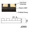 JOKA DĄB BRĄZ, panele akustyczne, panele wygłuszające, panel akustyczny, joka, panele na ścianę, panele na ścianie, panele 3d