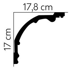 LISTWA SUFITOWA, MDA109, MARDOM DECOR, prestige, sztukateria, wewnętrzna, zdobiona, ornamentacyjna, klasyczna, gzyms, listwa