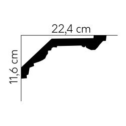 LISTWA SUFITOWA MDB121 ryflowana Mardom Decor
