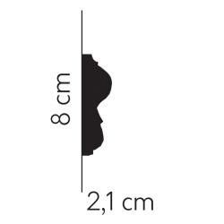 LISTWA ŚCIENNA MDD338 żłobiona Mardom Decor