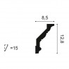 GZYMS FLEX C302F LUXXUS ORAC DECOR SZTUKATERIA ELASTYCZNA, KLASYCZNA, ZDOBIONA WZOREM, LEKKA, ODPORNA NA USZKODZENIA