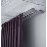 ZS2-250 CREATIVA SZARA SZYNA KARNISZOWA, DWUTOROWY KARNISZ, DEKORPLANET, SZARE SZYNY KARNISZOWE Z ALUMINIUM, karnisze, szyny alu