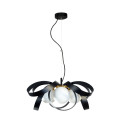 Lampa wisząca nela flat 65cm czarno-złota-gold 1139 | Dekorplanet