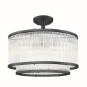 Lampa sufitowa czarna c0528-05h-p7ac Sergio Zuma Line | Dekorplanet