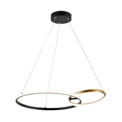 Lampa wisząca czarno-złota-gold 20002p-gd rando | Dekorplanet