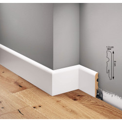 Listwa podłogowa biała, listwa przypodłogowa mdf, LMDF-03 Creativa, listwy podłogowe, listwy przypodłogowe, Listwy podłogowe mdf