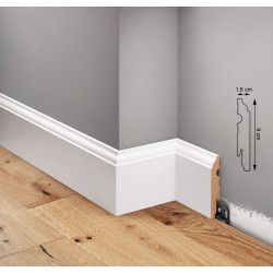 Listwy podłogowe białe, LMDF-05 Creativa, listwa podłogowa, listwa przypodłogowa mdf, listwy przypodłogowe białe mdf