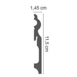 BIAŁA LISTWA PRZYPODŁOGOWA LMDF-08 CREATIVA MDF, BIAŁE LISTWY MDF, BIAŁE LISTWY PRZYPODŁOGOWE MDF, LISTWY MDF CREATIVA, BIAŁA LI