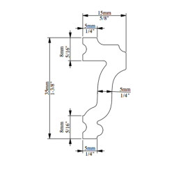 PROFIL ŚCIENNY PX117* AXXENT ORAC DECOR, SZTUKATERIA DEKORACYJNA, LISTWY ŚCIENNE, KLASYCZNE, WYTRZYMAŁE, AXXENT, STYLOWE